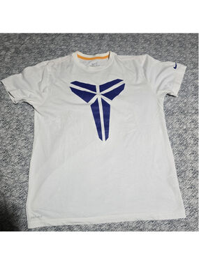Men's Nike Kobe Dri-FIT Short Sleeve Tee White Blue Size M
